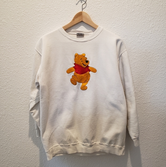 Disney Other - Vintage Disney's Winnie the Pooh Embroidered Sweatshirt Men's sz L Gray